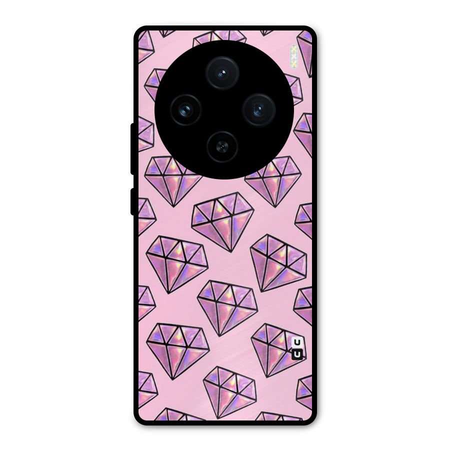 Purple Diamond Designs Metal Back Case for Vivo X100