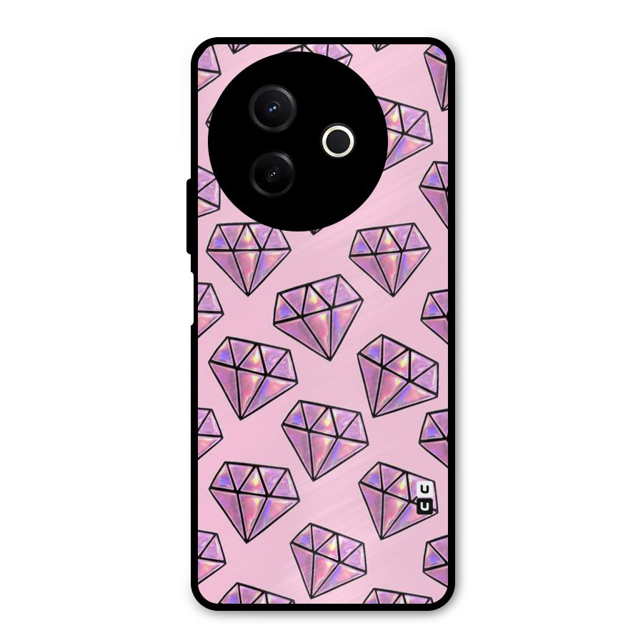 Purple Diamond Designs Metal Back Case for Vivo Y39