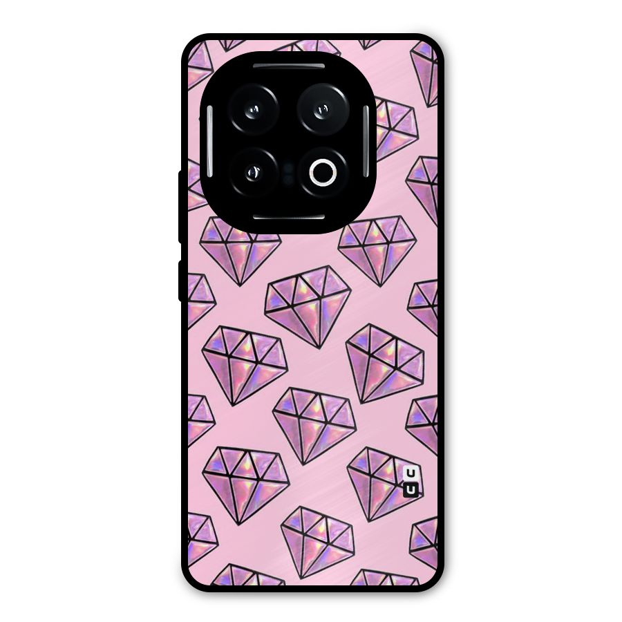 Purple Diamond Designs Metal Back Case for iQOO 13