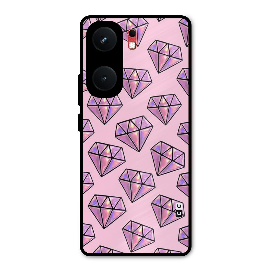 Purple Diamond Designs Metal Back Case for iQOO Neo 9 Pro
