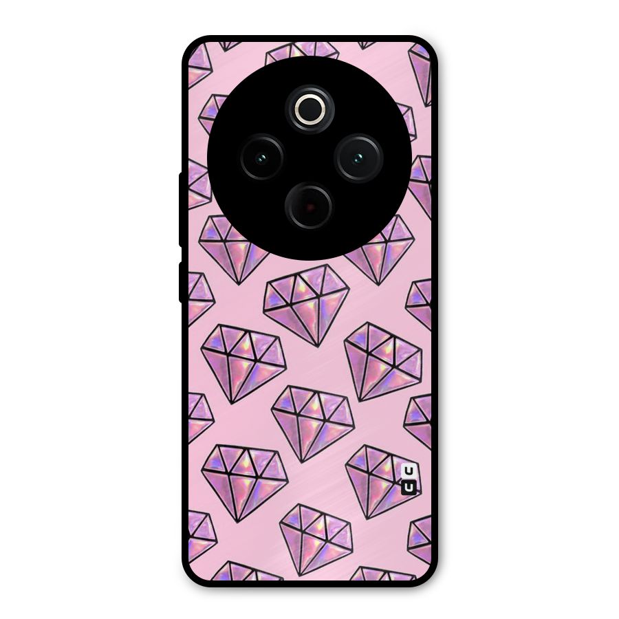 Purple Diamond Designs Metal Back Case for iQOO Z10