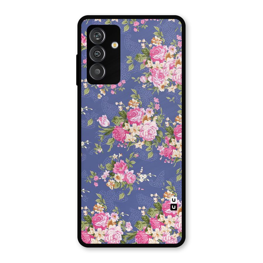 Purple Pink Floral Metal Back Case for Galaxy F13
