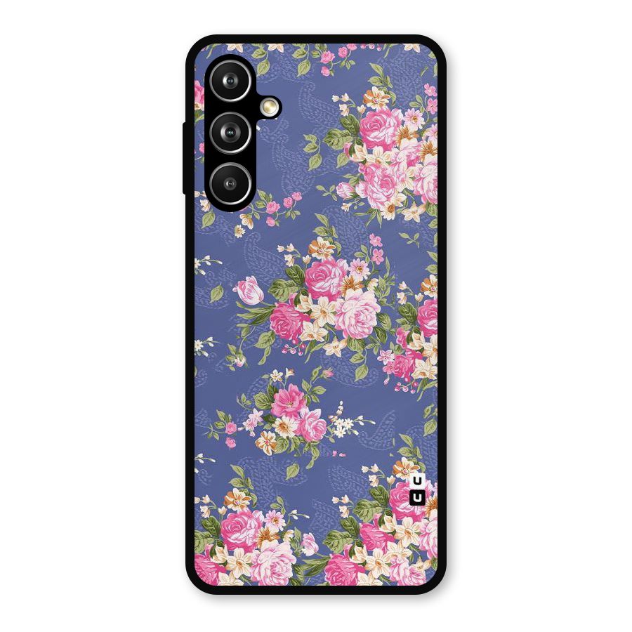 Purple Pink Floral Metal Back Case for Samsung Galaxy M54