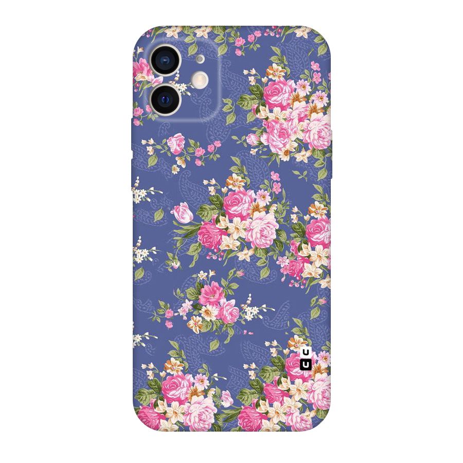 Purple Pink Floral Original Polycarbonate Back Case for iPhone 12
