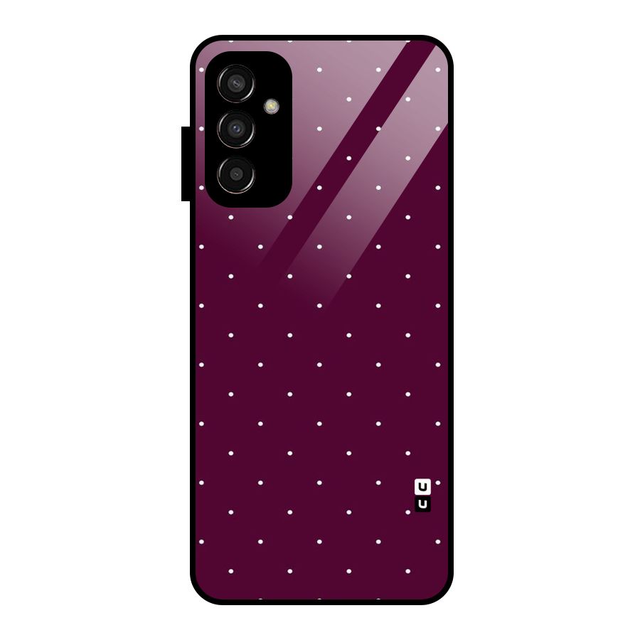 Purple Polka Glass Back Case for Galaxy F13