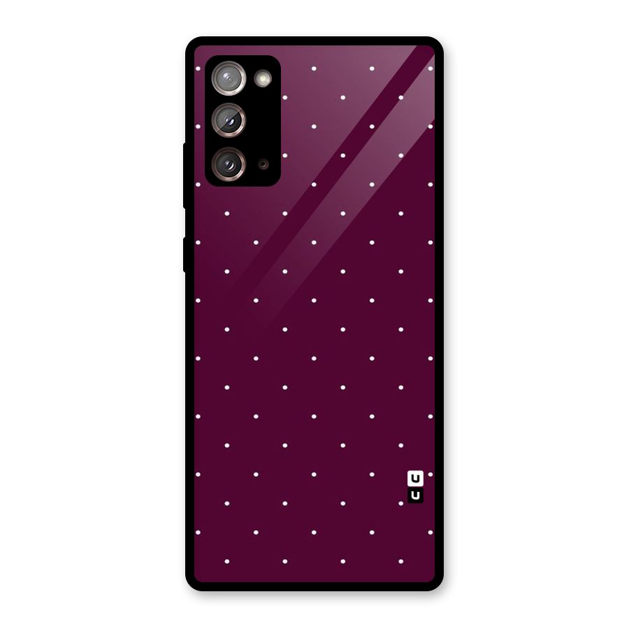 Purple Polka Glass Back Case for Galaxy Note 20