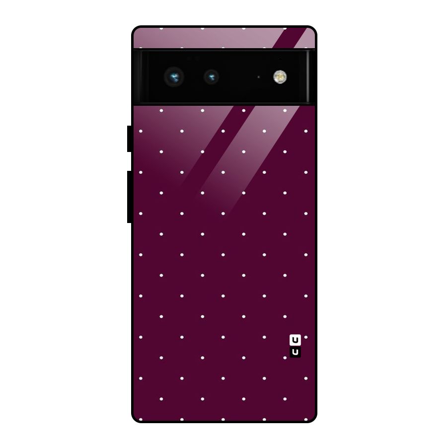 Purple Polka Glass Back Case for Google Pixel 6
