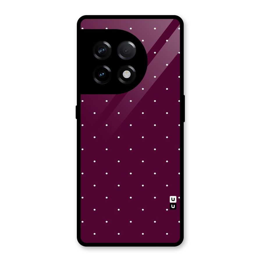 Purple Polka Glass Back Case for OnePlus 11R