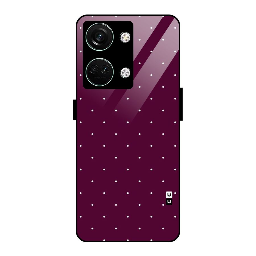 Purple Polka Glass Back Case for Oneplus Nord 3