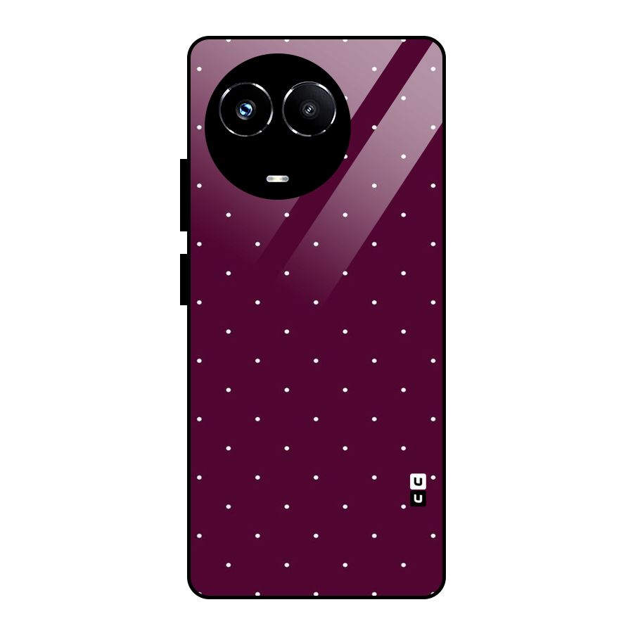 Purple Polka Glass Back Case for Realme Narzo 60X