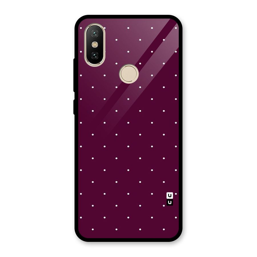 Purple Polka Glass Back Case for Redmi A2
