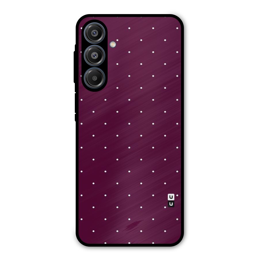 Purple Polka Metal Back Case for Galaxy A16 5G