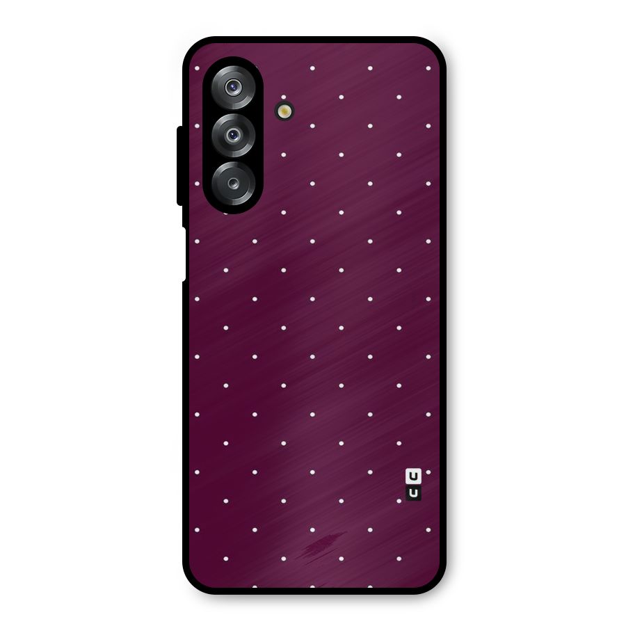 Purple Polka Metal Back Case for Galaxy A26