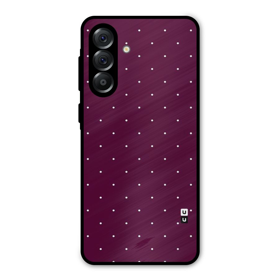 Purple Polka Metal Back Case for Galaxy A56