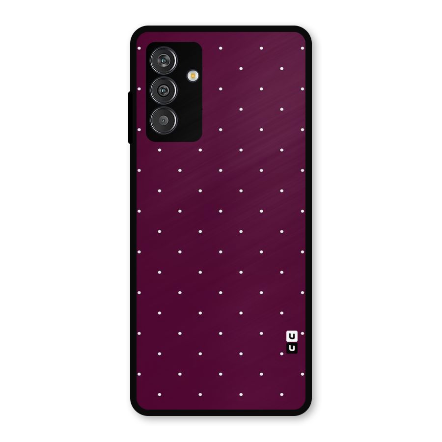 Purple Polka Metal Back Case for Galaxy F13