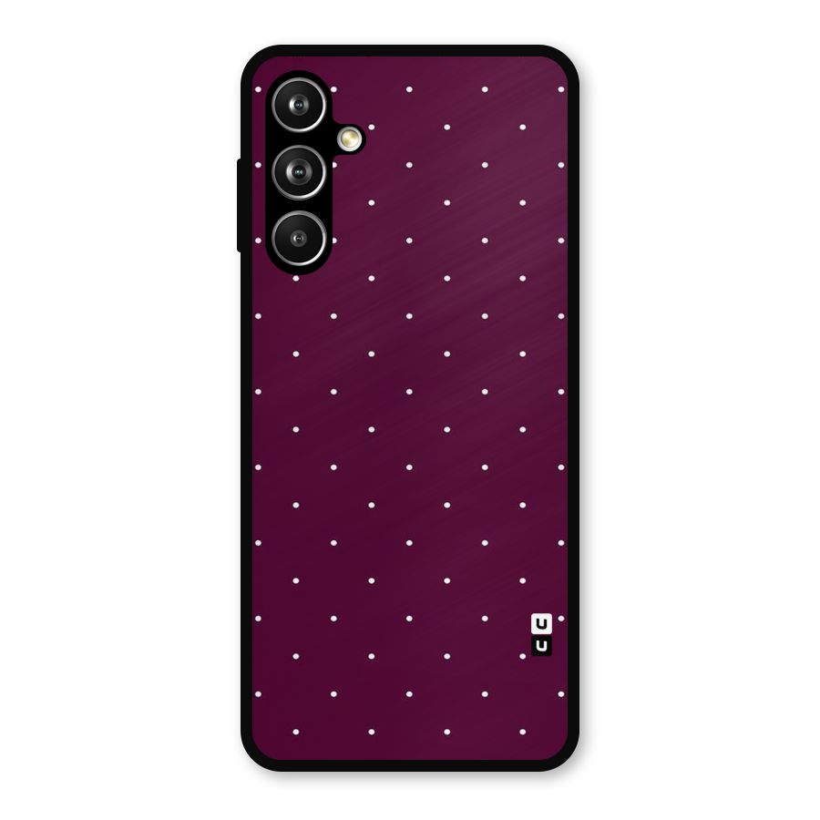 Purple Polka Metal Back Case for Galaxy F54