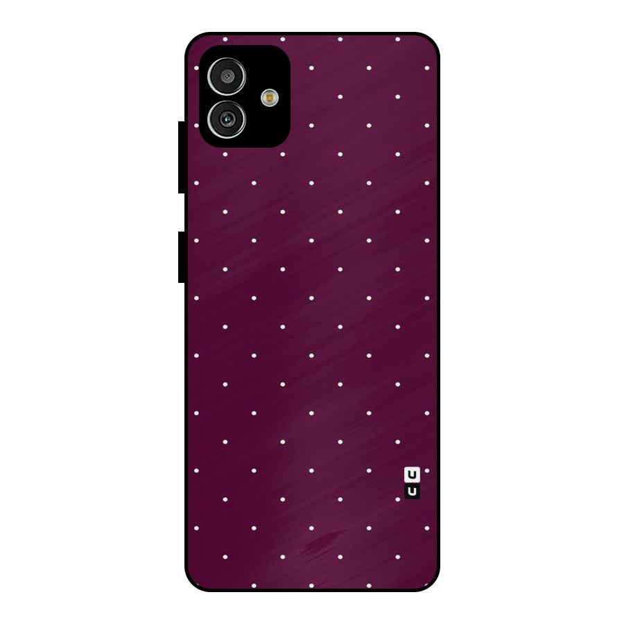 Purple Polka Metal Back Case for Galaxy M13 5G