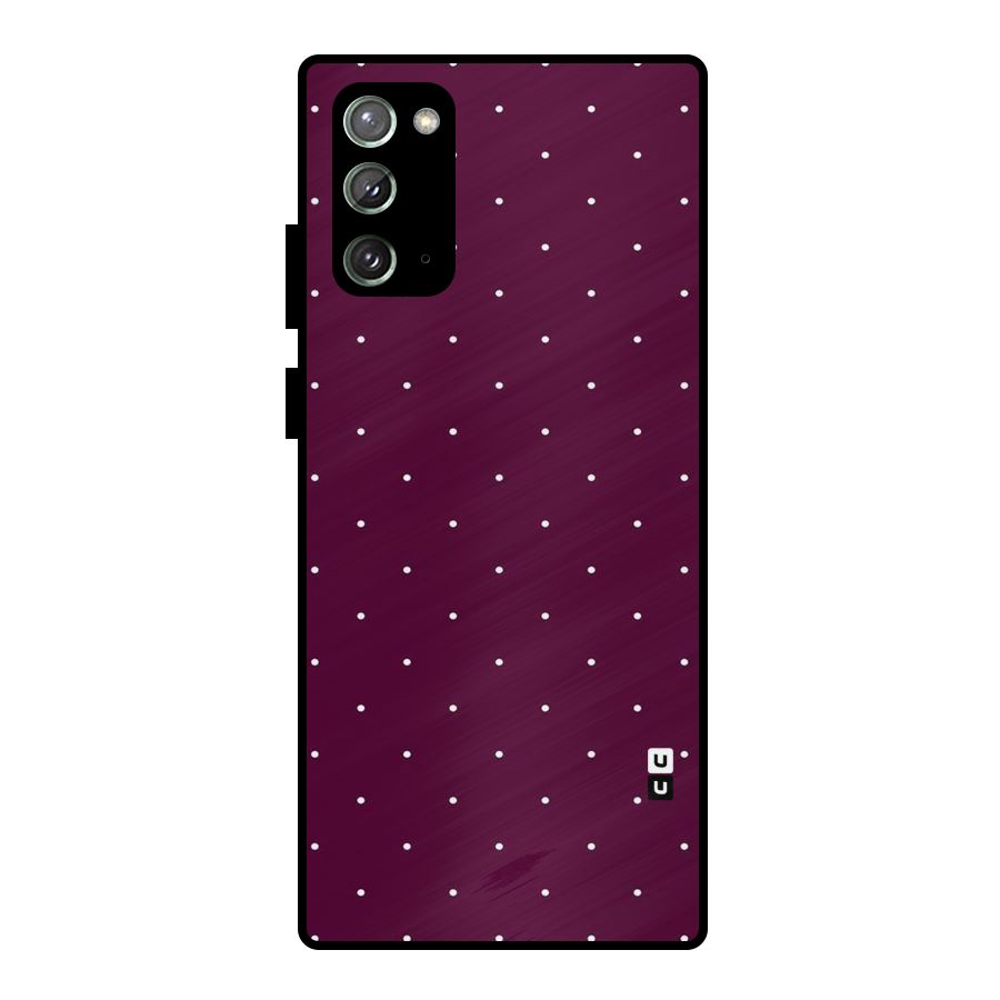 Purple Polka Metal Back Case for Galaxy Note 20