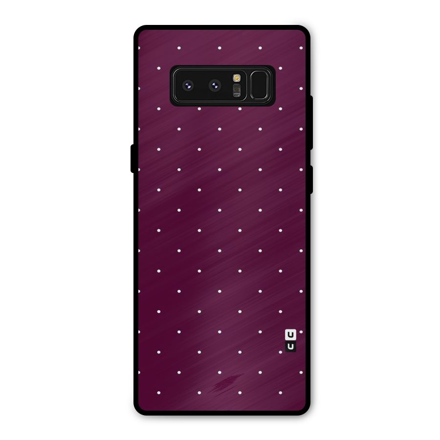 Purple Polka Metal Back Case for Galaxy Note 8