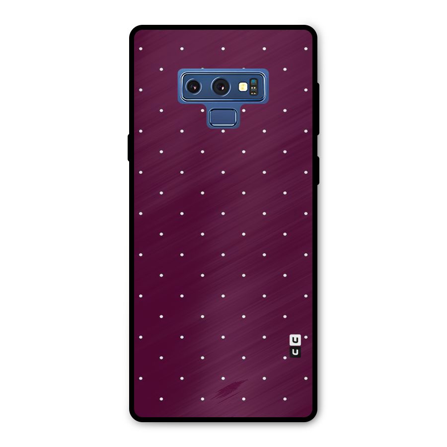 Purple Polka Metal Back Case for Galaxy Note 9