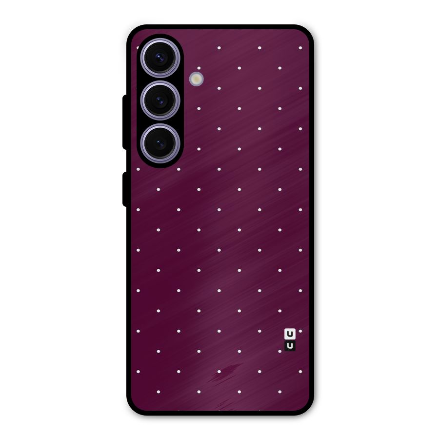 Purple Polka Metal Back Case for Galaxy S24