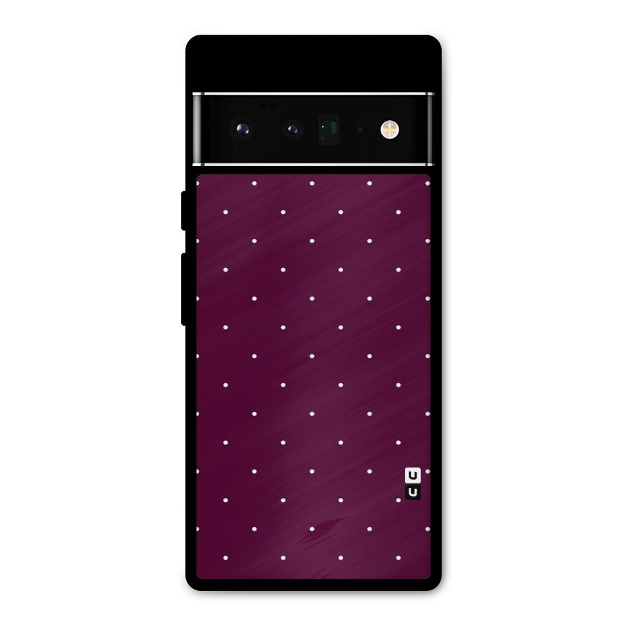 Purple Polka Metal Back Case for Google Pixel 6 Pro
