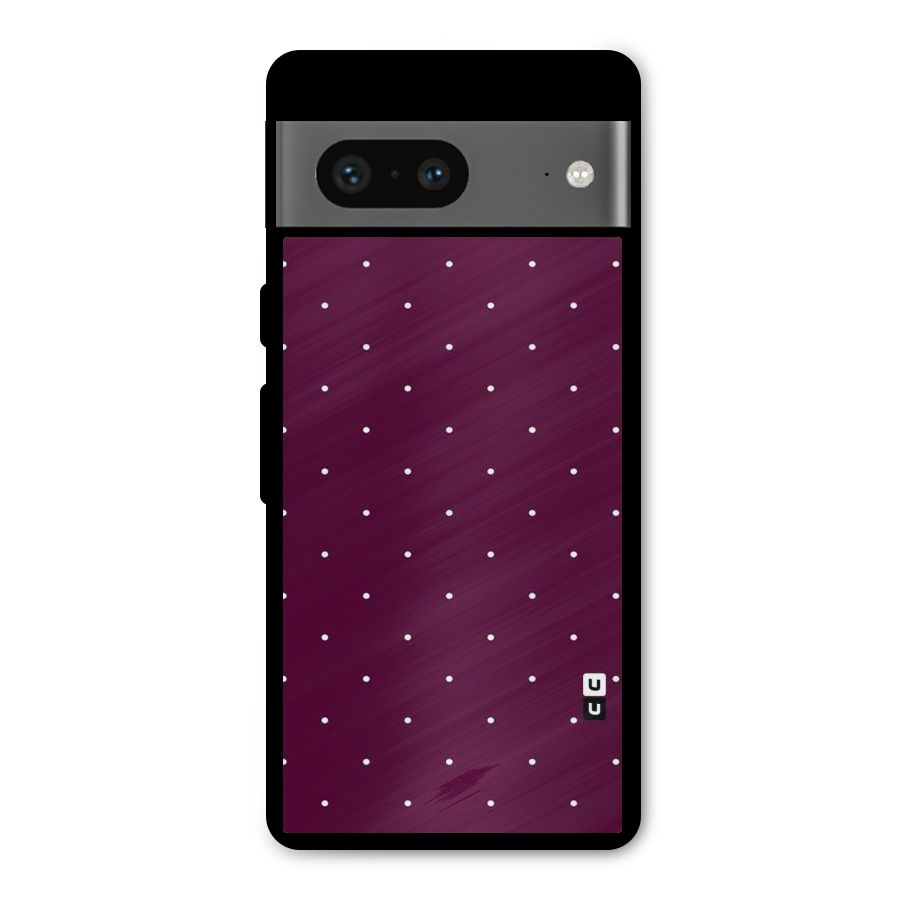 Purple Polka Metal Back Case for Google Pixel 7