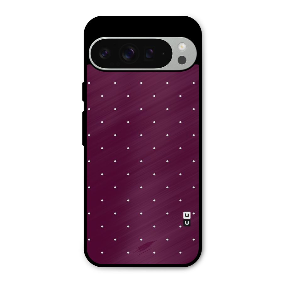 Purple Polka Metal Back Case for Google Pixel 9 Pro XL