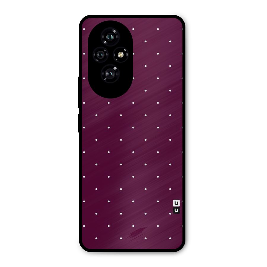Purple Polka Metal Back Case for Honor 200