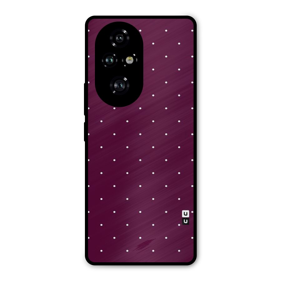 Purple Polka Metal Back Case for Honor 200 Pro