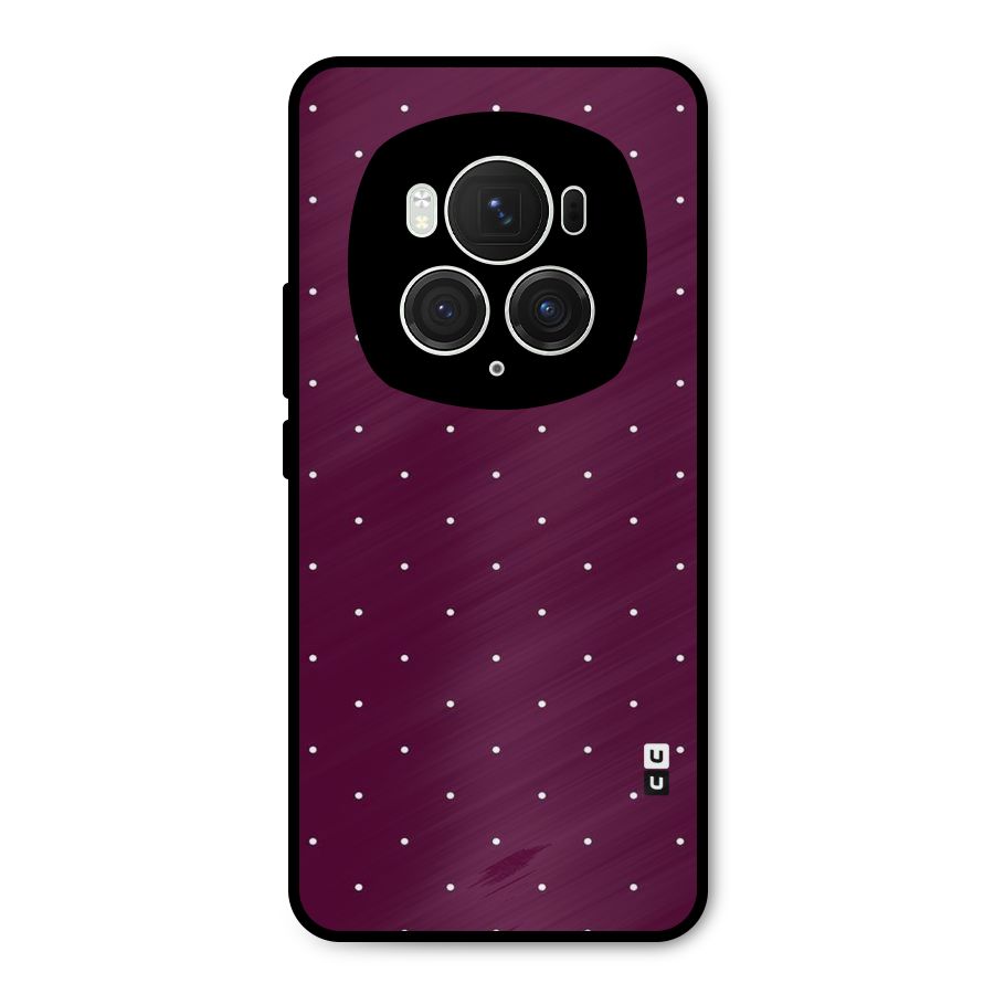 Purple Polka Metal Back Case for Honor Magic6 Pro
