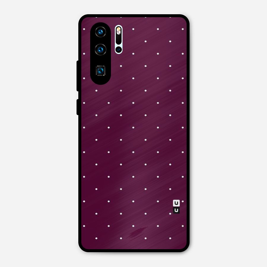 Purple Polka Metal Back Case for Huawei P30 Pro