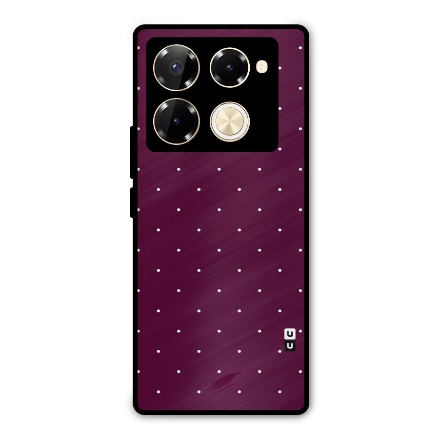 Purple Polka Metal Back Case for Infinix Note 40 Pro Plus