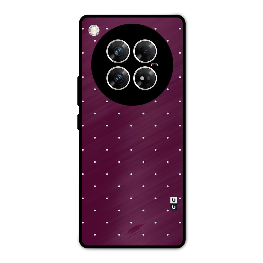 Purple Polka Metal Back Case for Infinix Zero 40 5G