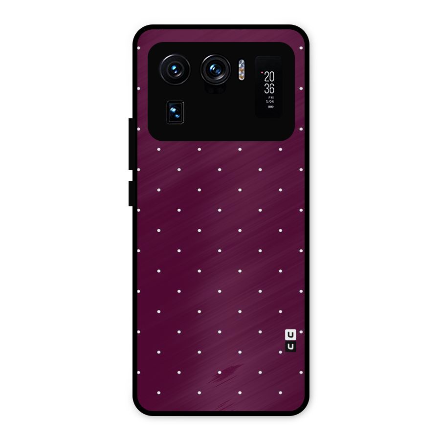 Purple Polka Metal Back Case for Mi 11 Ultra
