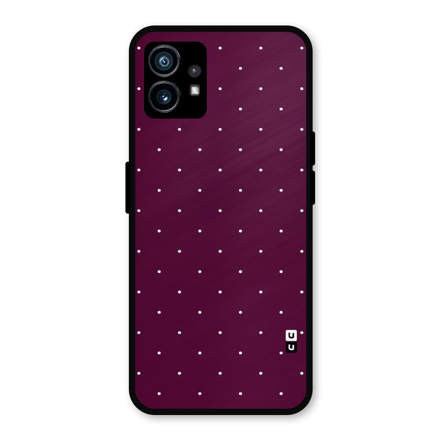 Purple Polka Metal Back Case for Nothing Phone 1