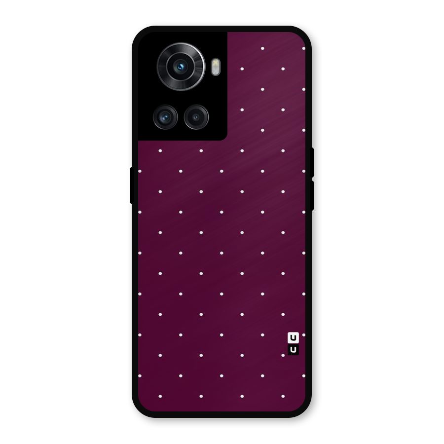 Purple Polka Metal Back Case for OnePlus 10R