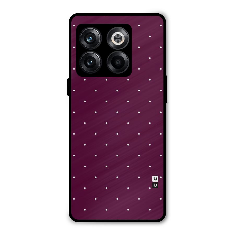 Purple Polka Metal Back Case for OnePlus 10T