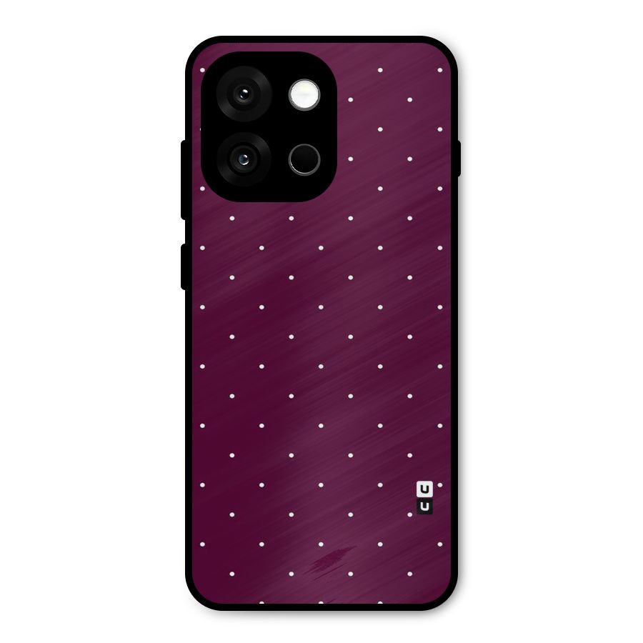 Purple Polka Metal Back Case for OnePlus 13s