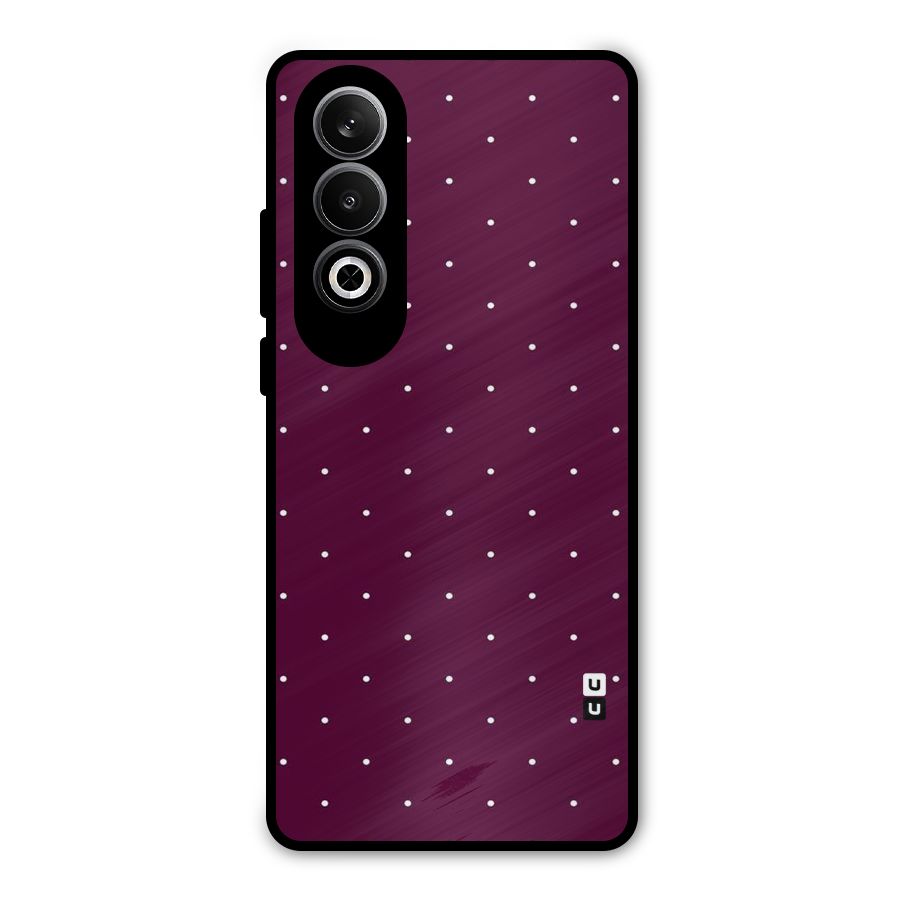 Purple Polka Metal Back Case for OnePlus Nord CE4