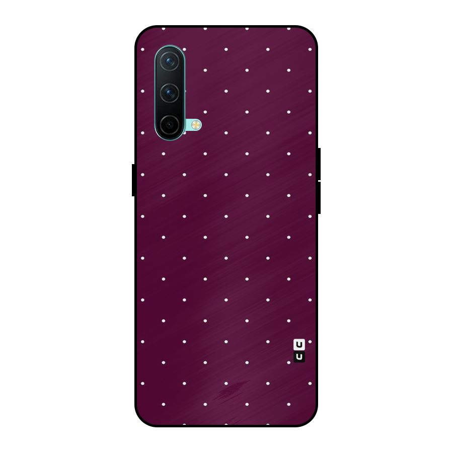 Purple Polka Metal Back Case for OnePlus Nord CE 5G