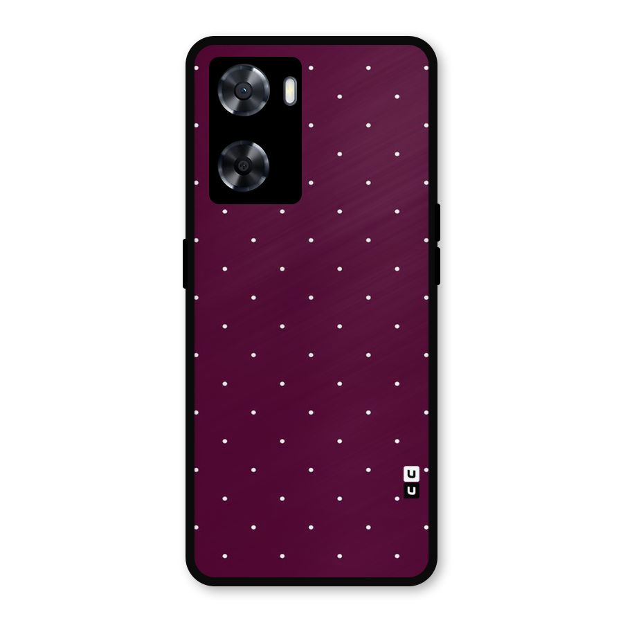 Purple Polka Metal Back Case for OnePlus Nord N20 SE