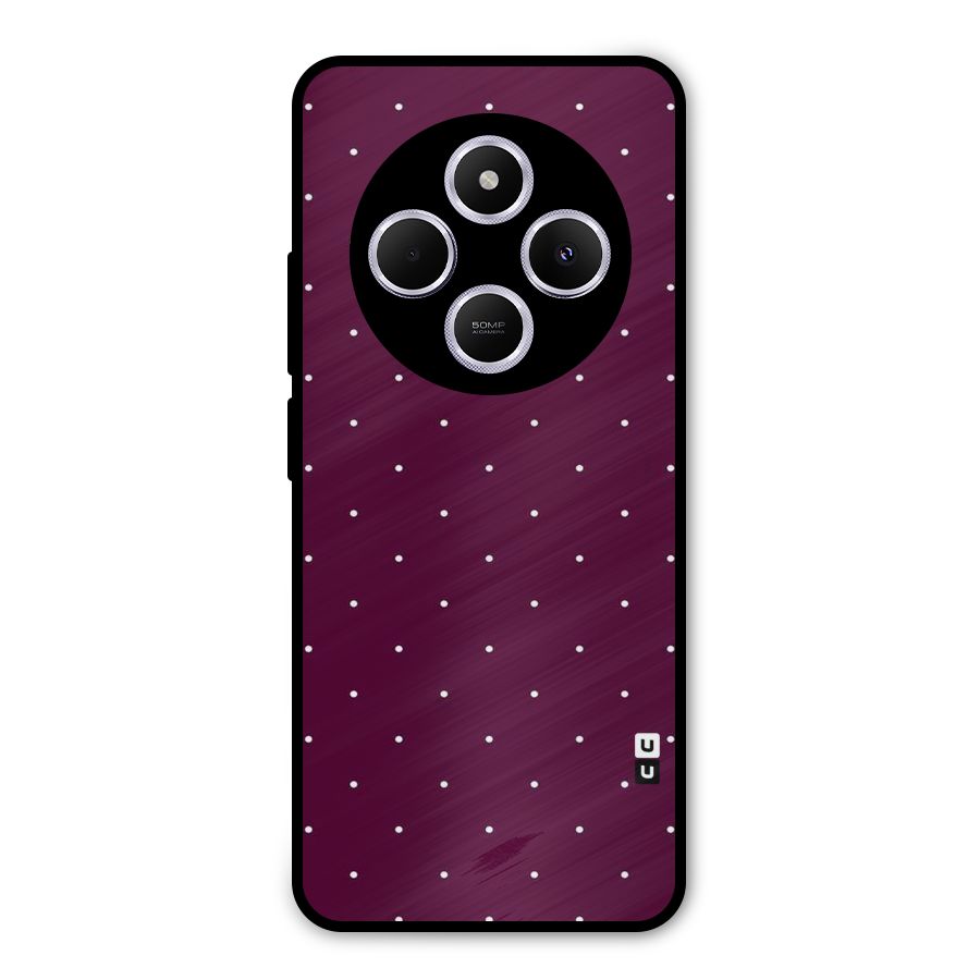 Purple Polka Metal Back Case for Poco M7