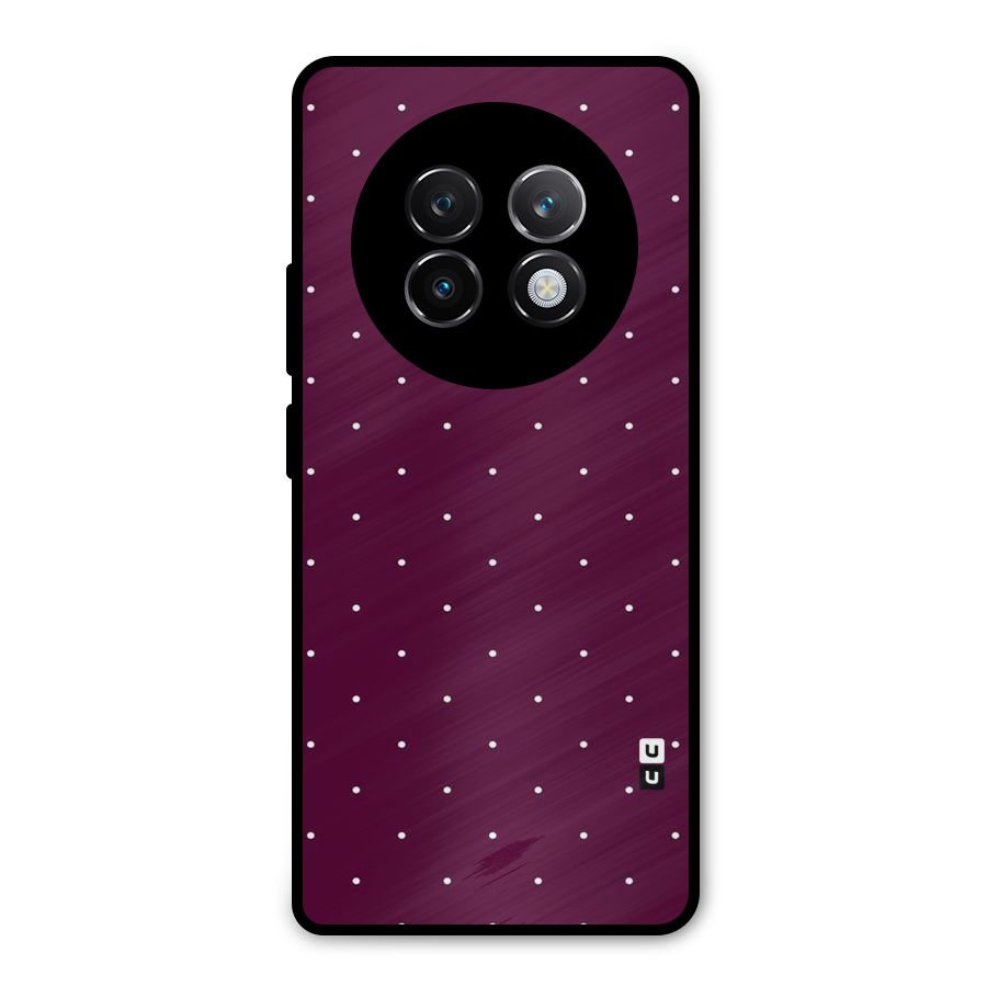 Purple Polka Metal Back Case for Realme 13 Plus