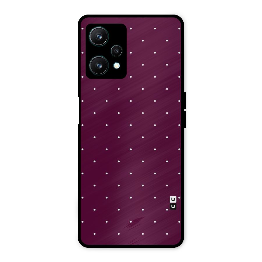 Purple Polka Metal Back Case for Realme 9 Pro 5G
