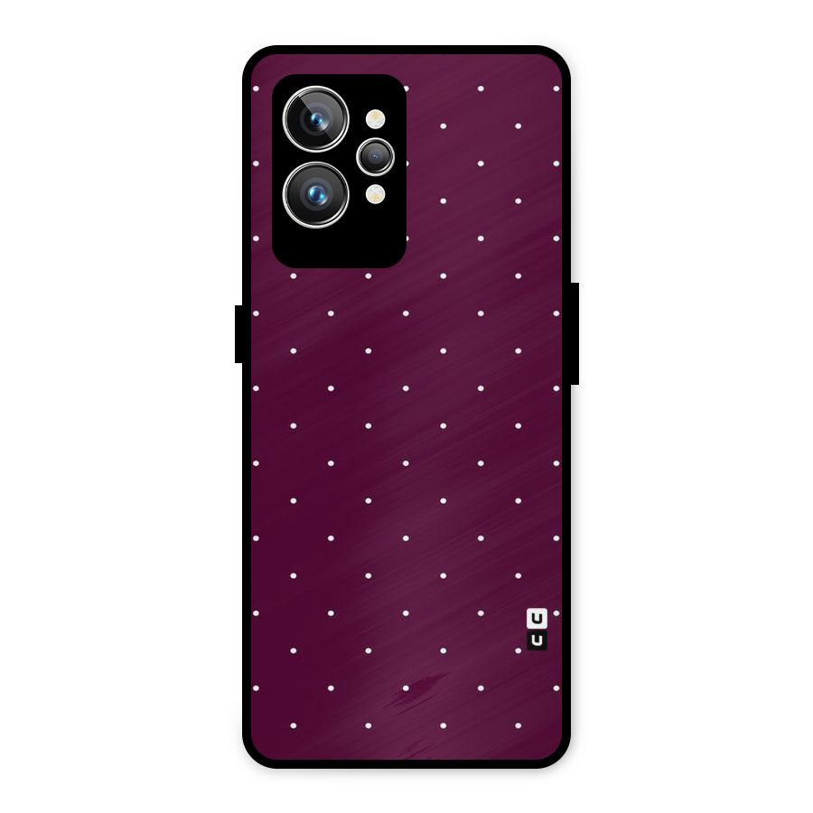 Purple Polka Metal Back Case for Realme GT2 Pro
