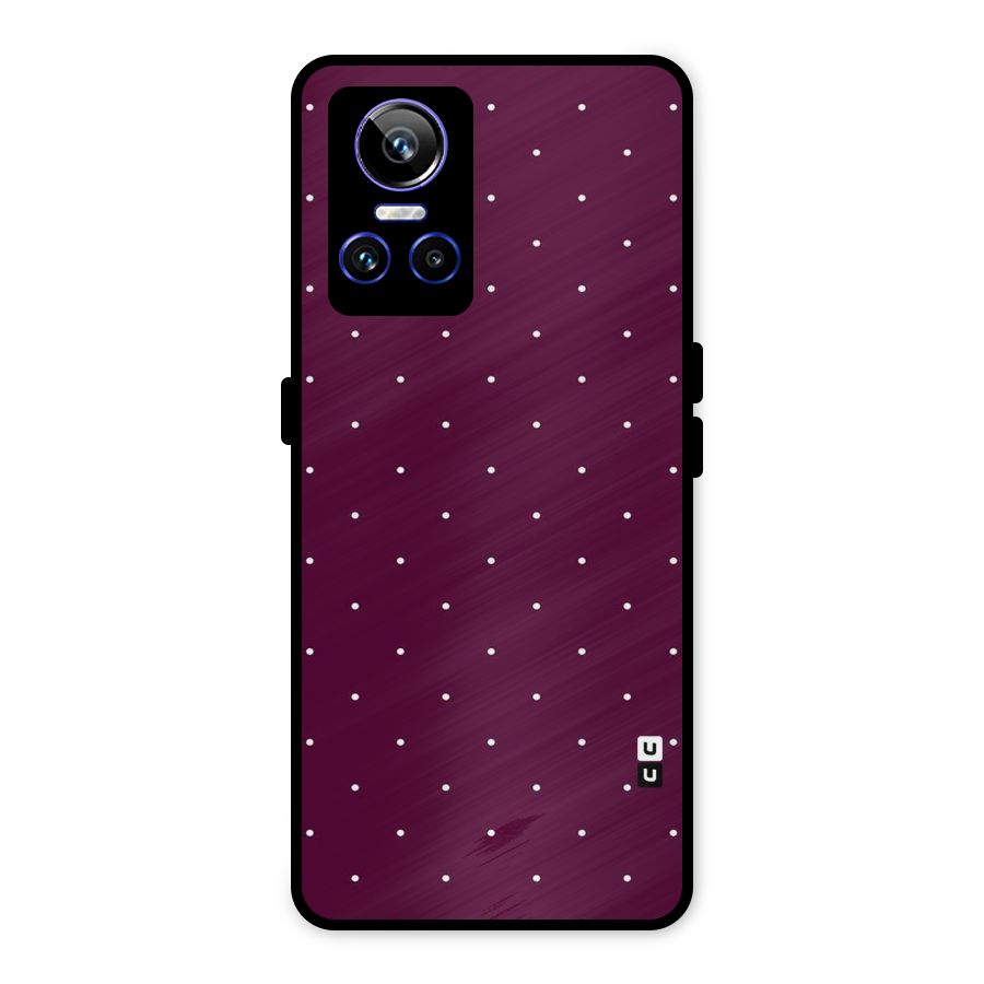Purple Polka Metal Back Case for Realme GT Neo 3