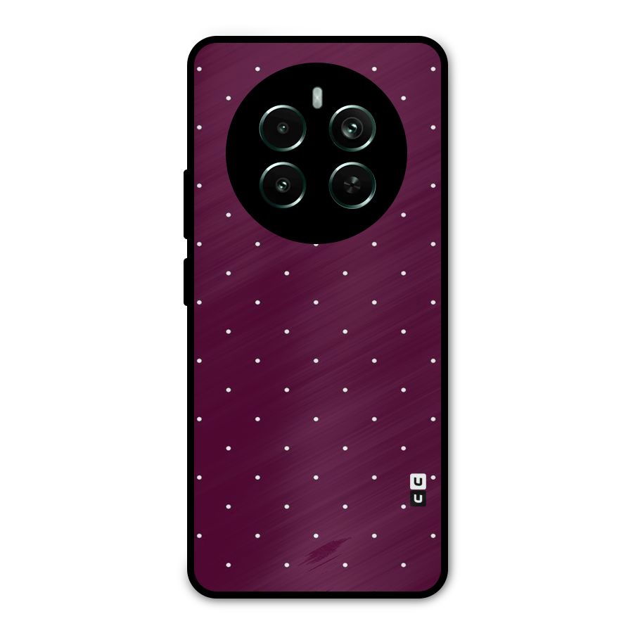 Purple Polka Metal Back Case for Realme Narzo 70 Pro