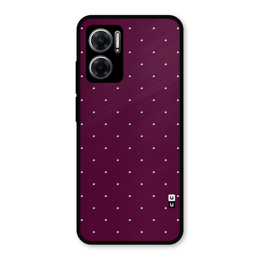 Purple Polka Metal Back Case for Redmi 11 Prime 5G