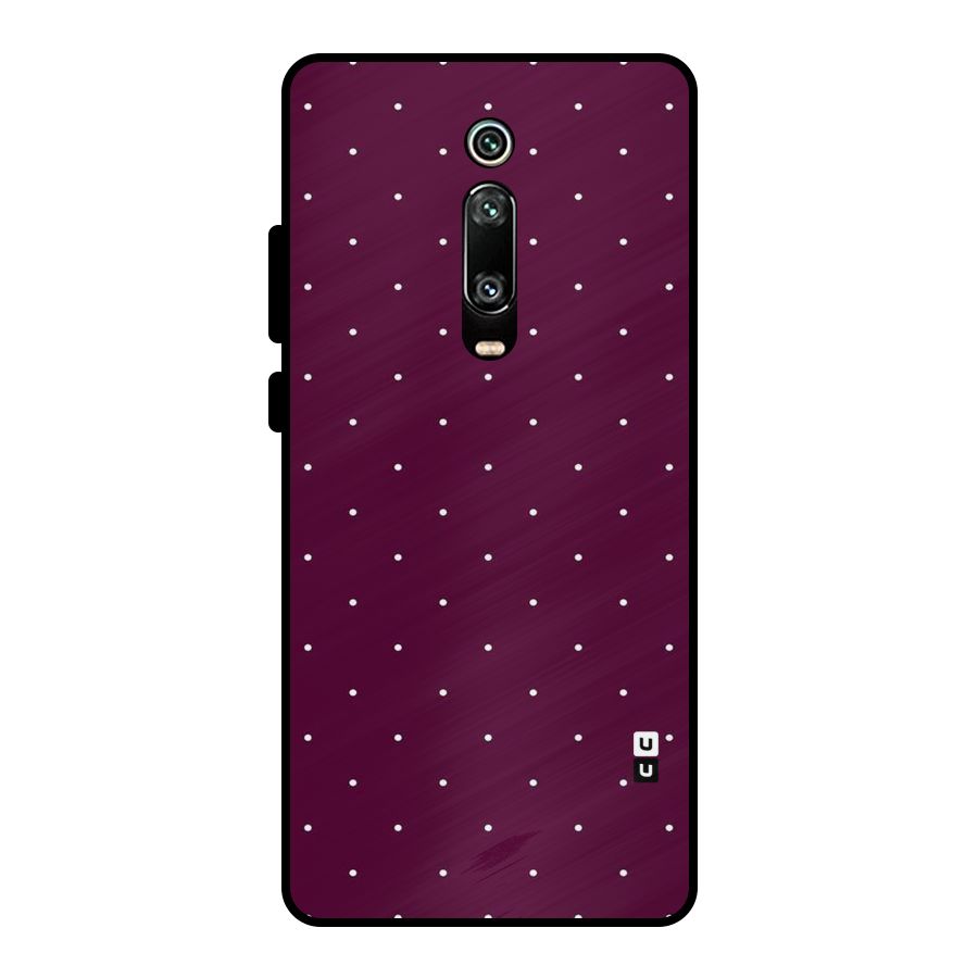 Purple Polka Metal Back Case for Redmi K20 Pro